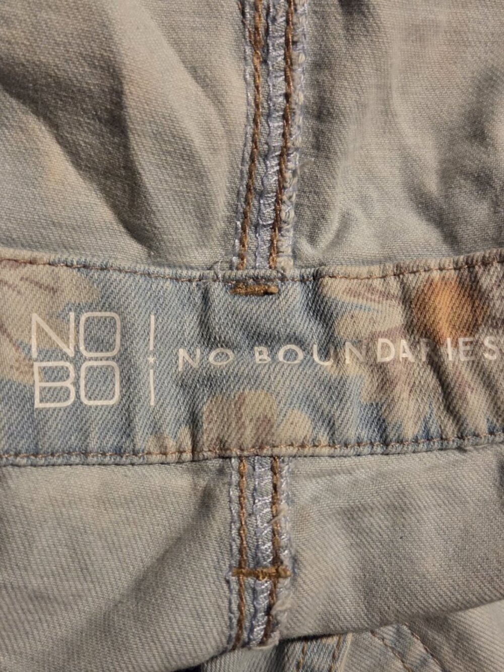 NOBO No Boundaries Daisy Floral Denim Short Overalls Boho Hippie Size XXXL (21) - Picture 3 of 4